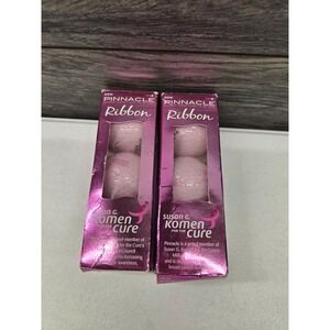 Pinnacle Ribbon Pink Golf Balls Susan G Komen Breast Cancer Awareness 2 Sleeves